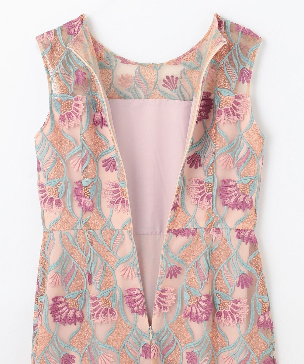 GRACE CONTINENTAL フラワー刺繍チュールドレス 