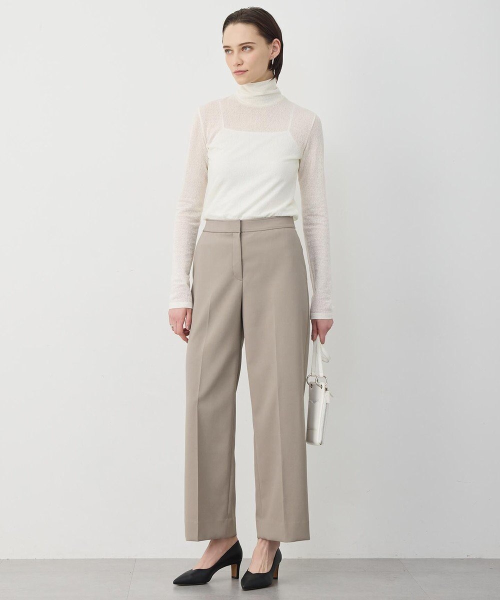 ICB 【先行予約・WEB限定】 コットンレーシージャガード ハイネックカットソー 