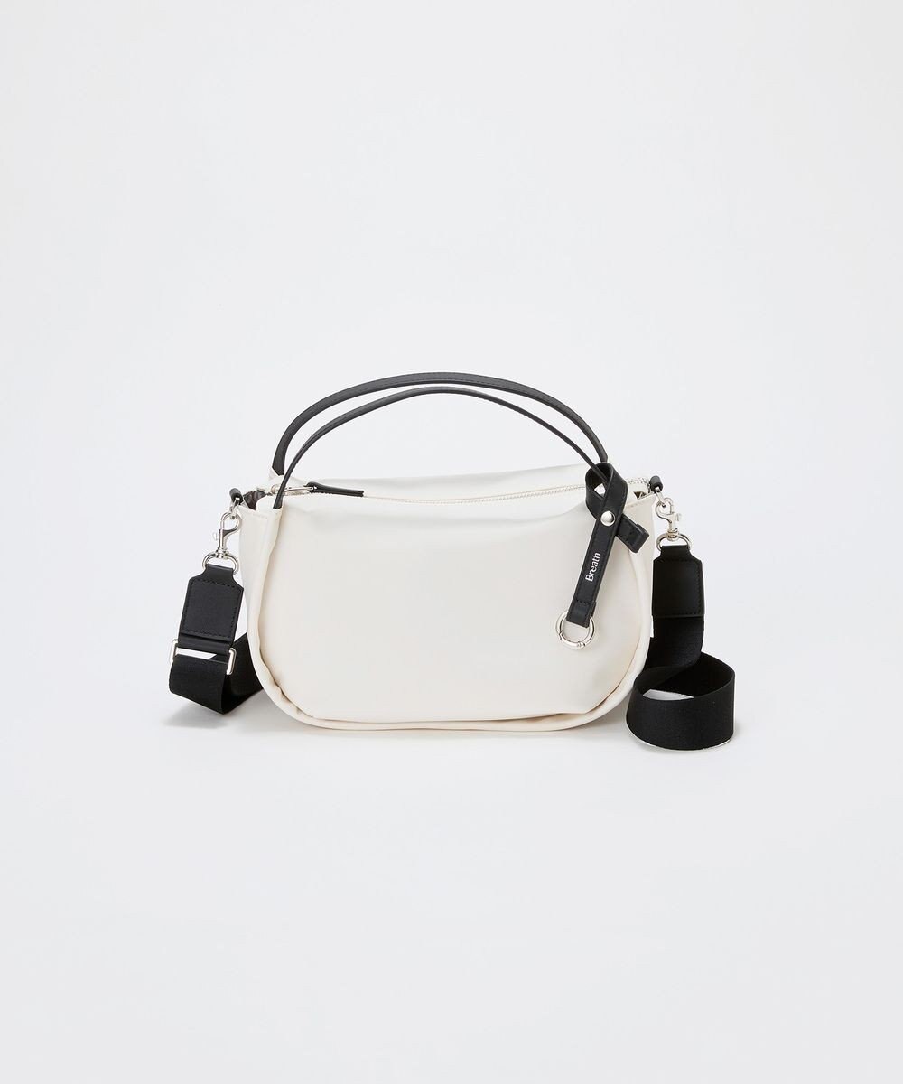 TOPKAPI 【Breath TOPKAPI】【撥水】ツヤ ナイロン ショルダー付き ラウンド トートバッグ 