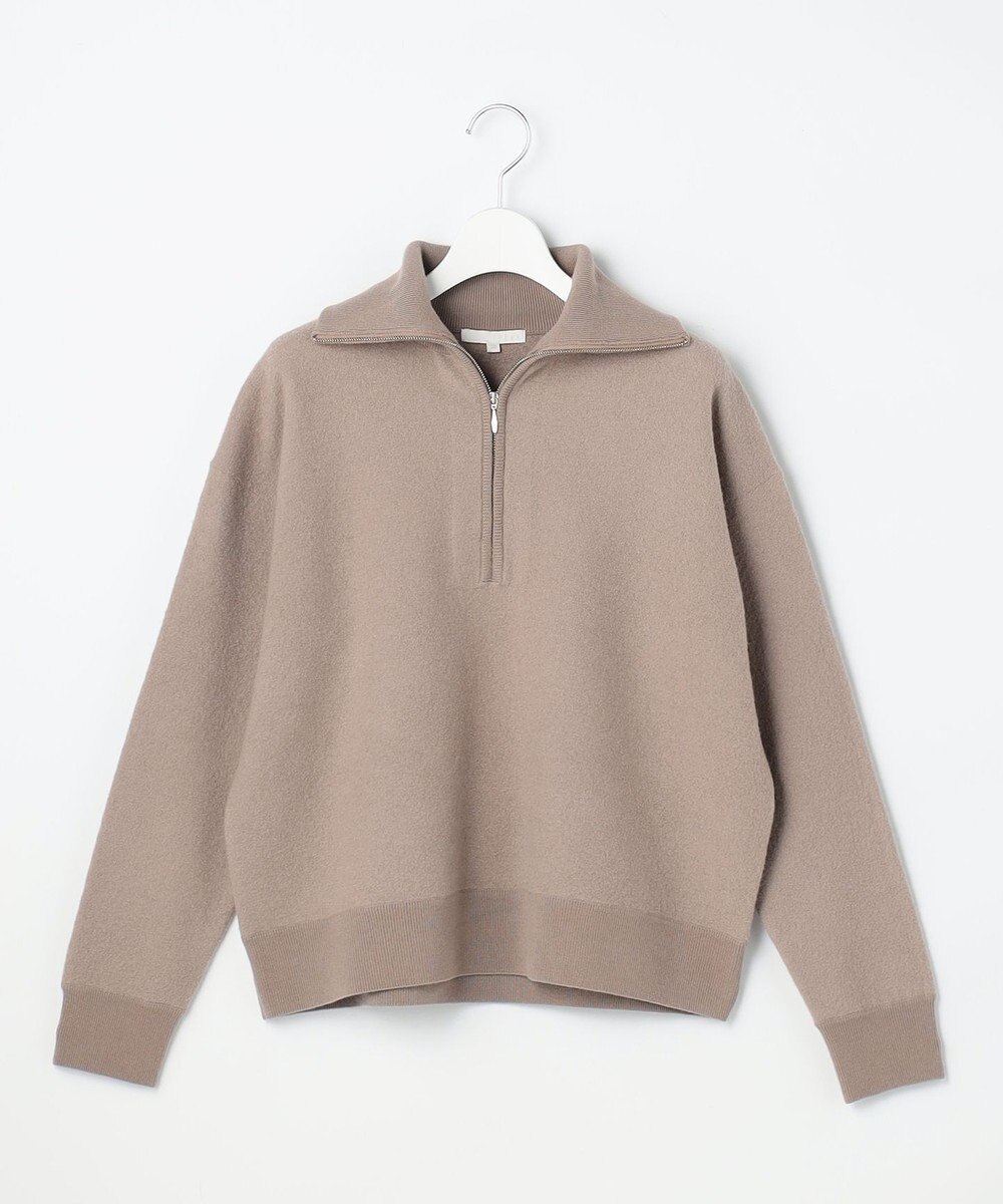 自由区 L 【SHIHOさん着用】ボイルドウールハーフジップ ニット 