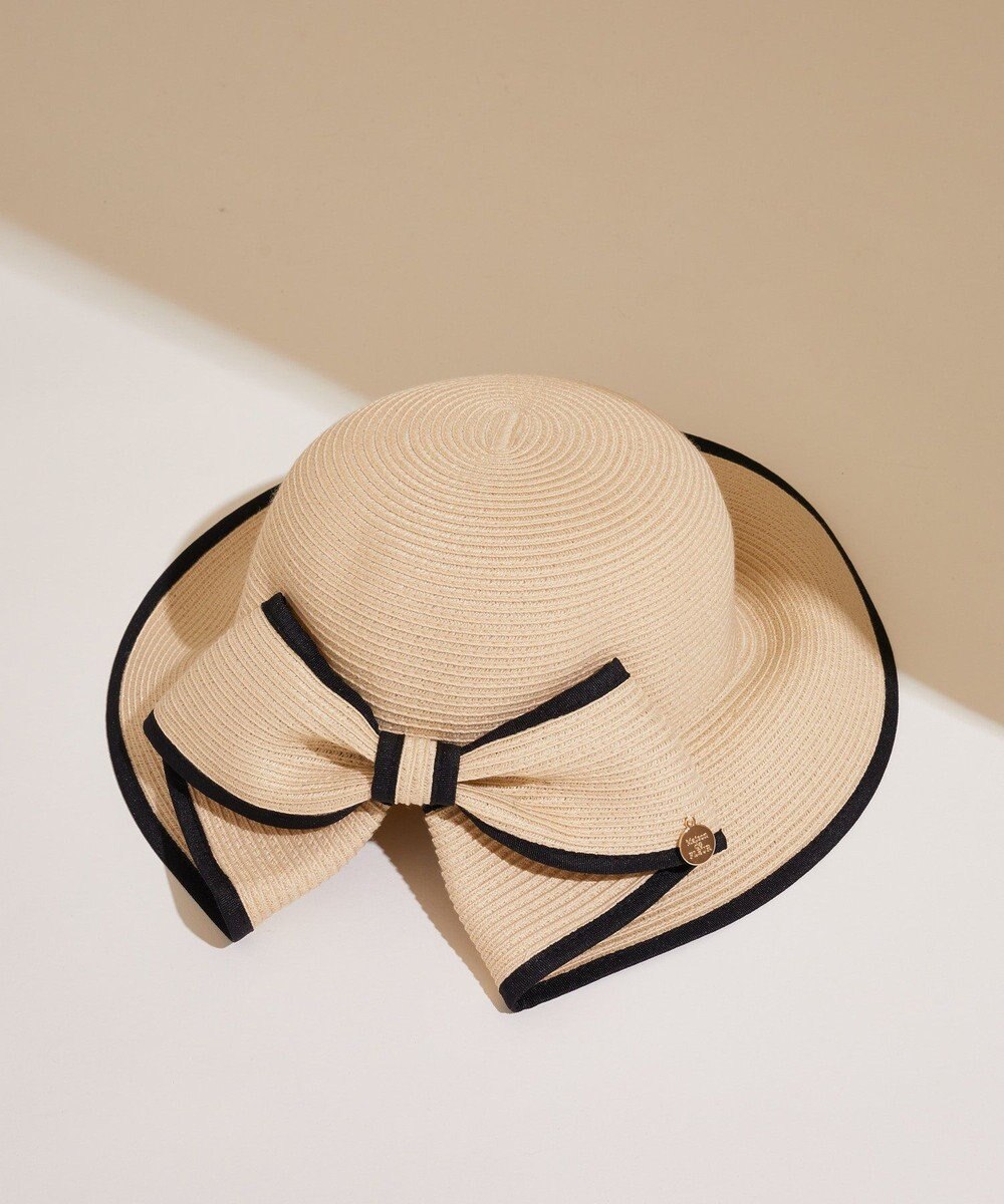 Maison de FLEUR リボンスリットパイピングハット 
