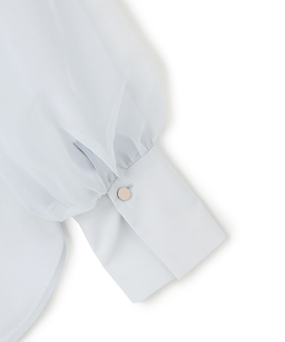 ICB L 【先行予約】 オーガンコンビシャーティング シアーレイヤードスリーブブラウス 