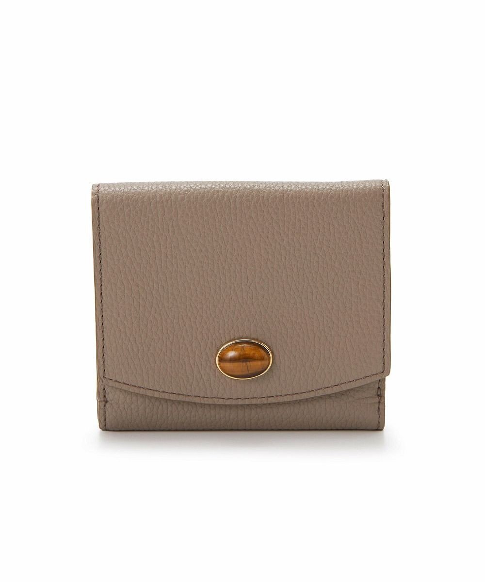 TOPKAPI 【TOPKAPI】gemdrops ジェムドロップ ミニエンボスレザー 天然石 二つ折り 財布 