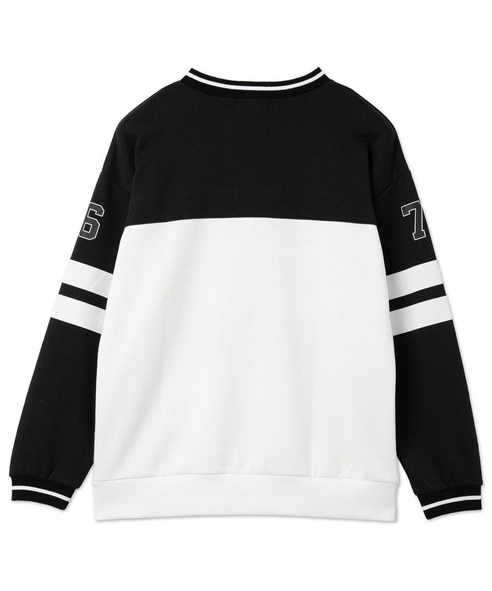 WEGO ナンバリングライン切り替えスウェット 