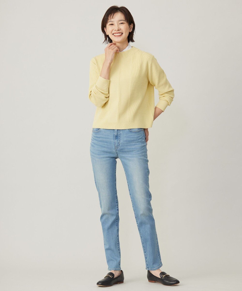 J.PRESS LADIES 【洗える】CLEAR COTTON BLEND ボトルネック ニット 