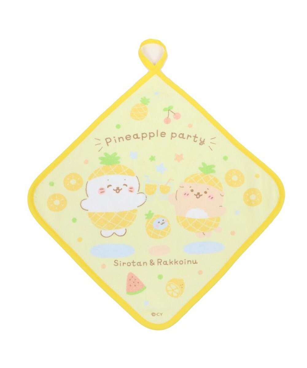 Mother garden しろたん タオル2枚セット ミニタオル ループタオルセット ≪パイナップルパーティー柄≫ 