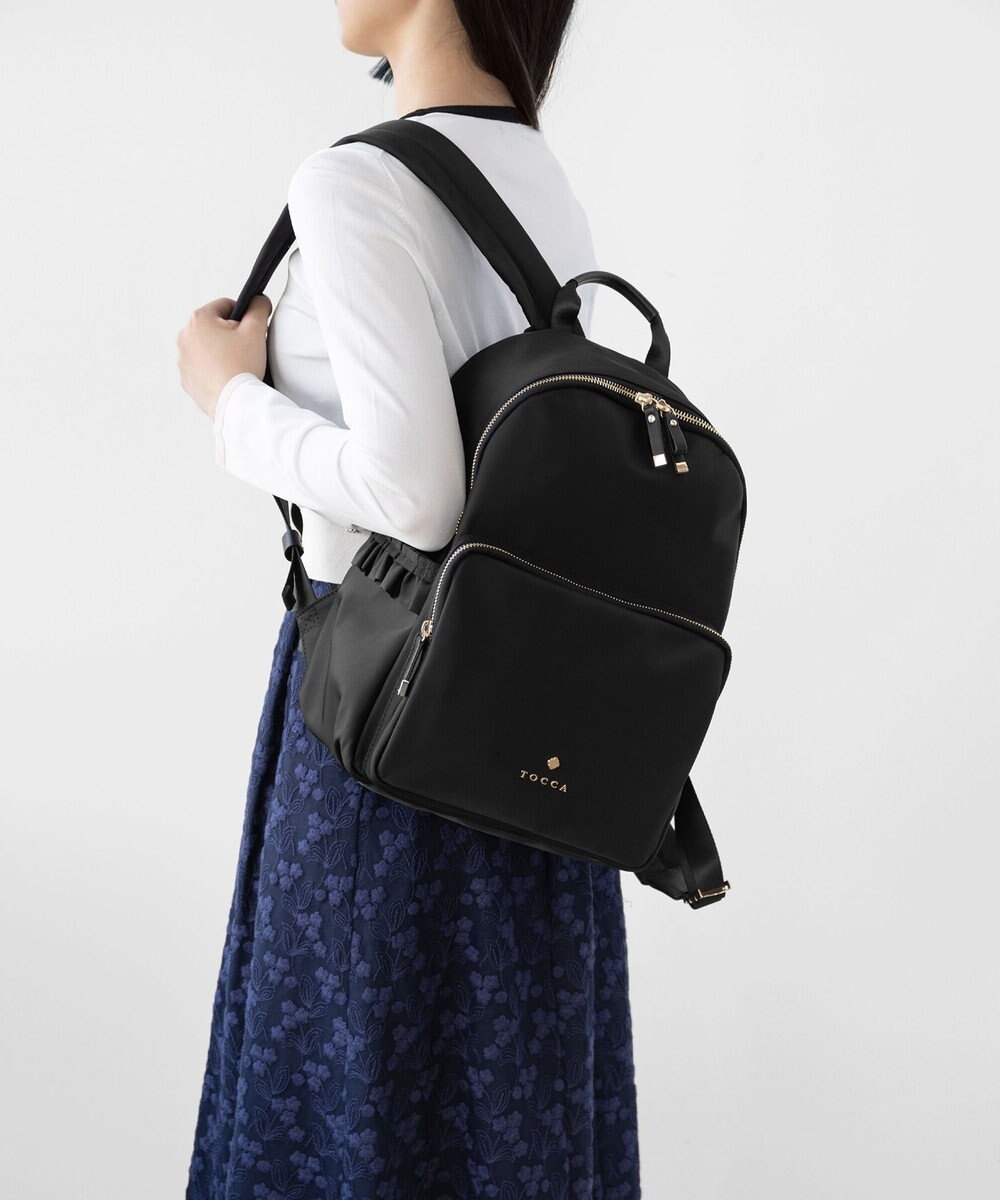 TOCCA 【A4サイズ対応・撥水】SIDE FRILL BACKPACK バックパック 