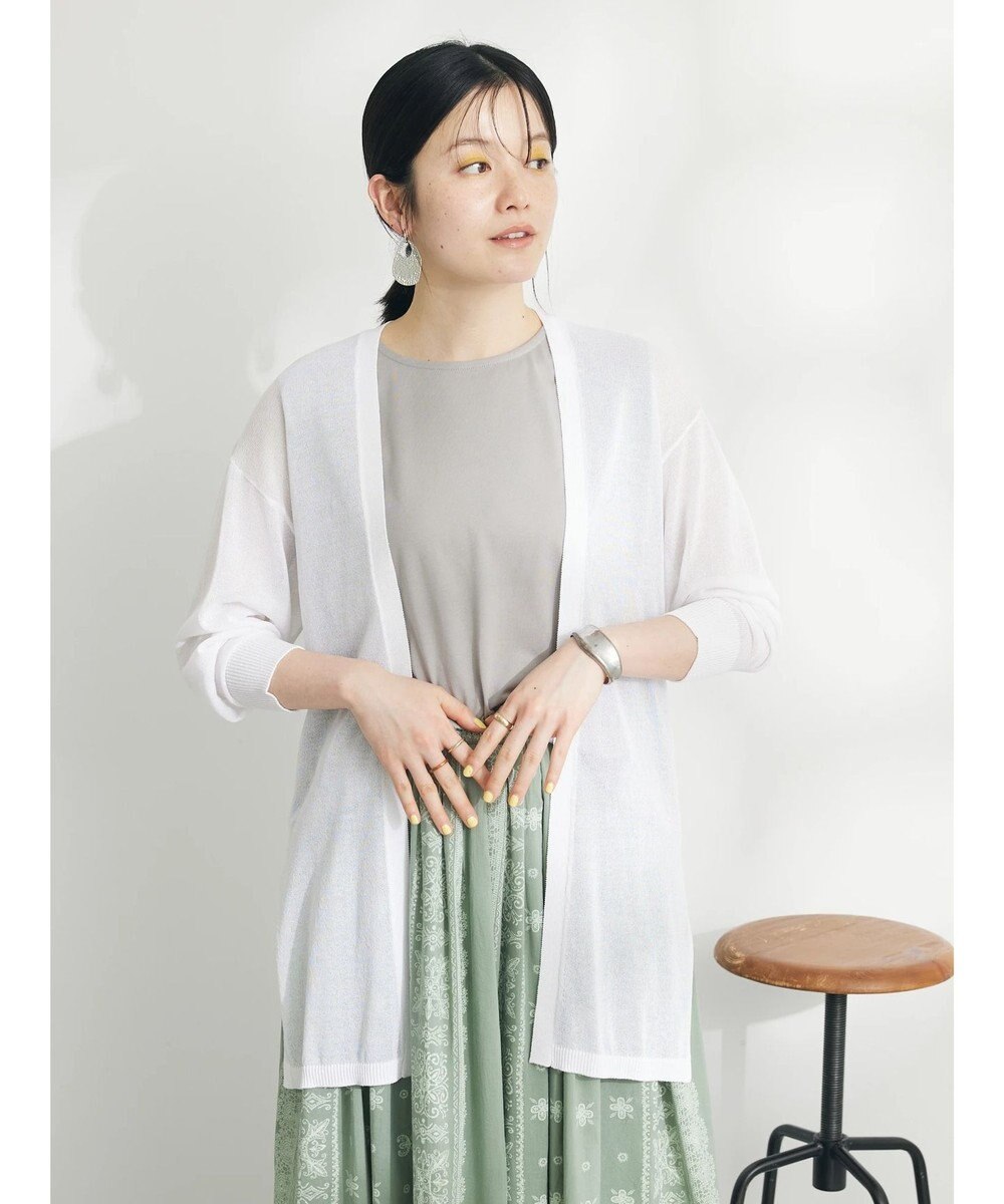 CRAFT STANDARD BOUTIQUE シアーニットトッパーカーディガン 