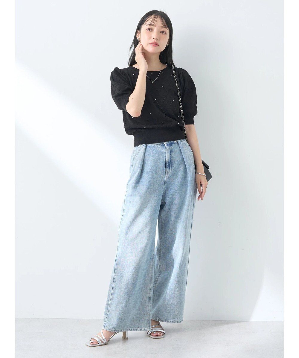 earth music&ecology アーガイルスカシパールニットプルオーバー 