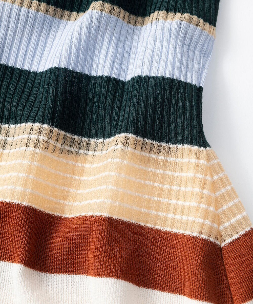 TRICOTE ボーダーリブニット 