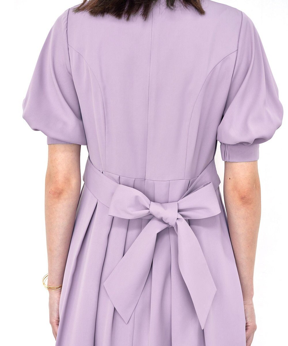 Tiaclasse L 【洗える】パフスリーブワンピース 