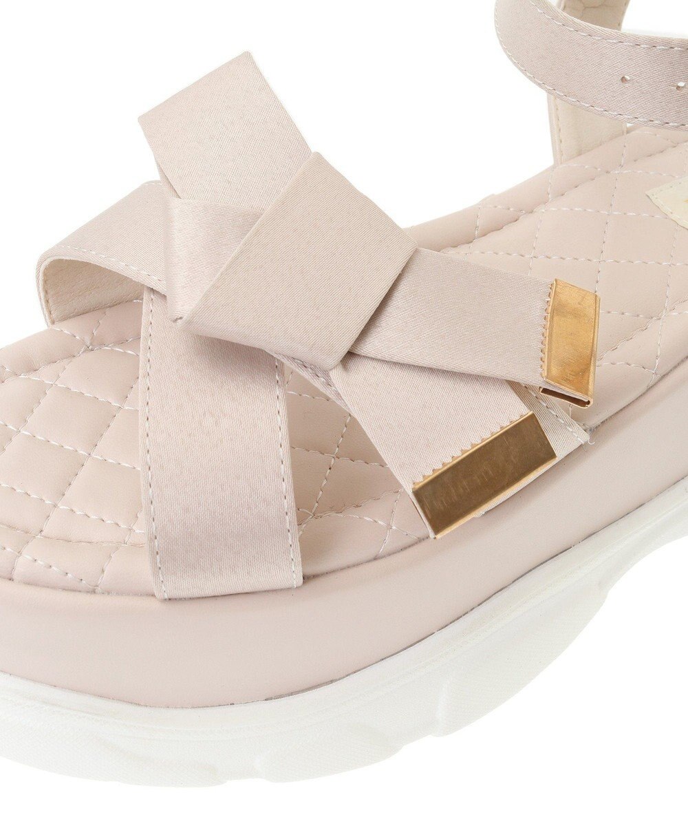 Maison de FLEUR リボンビジュースニーカーサンダル 