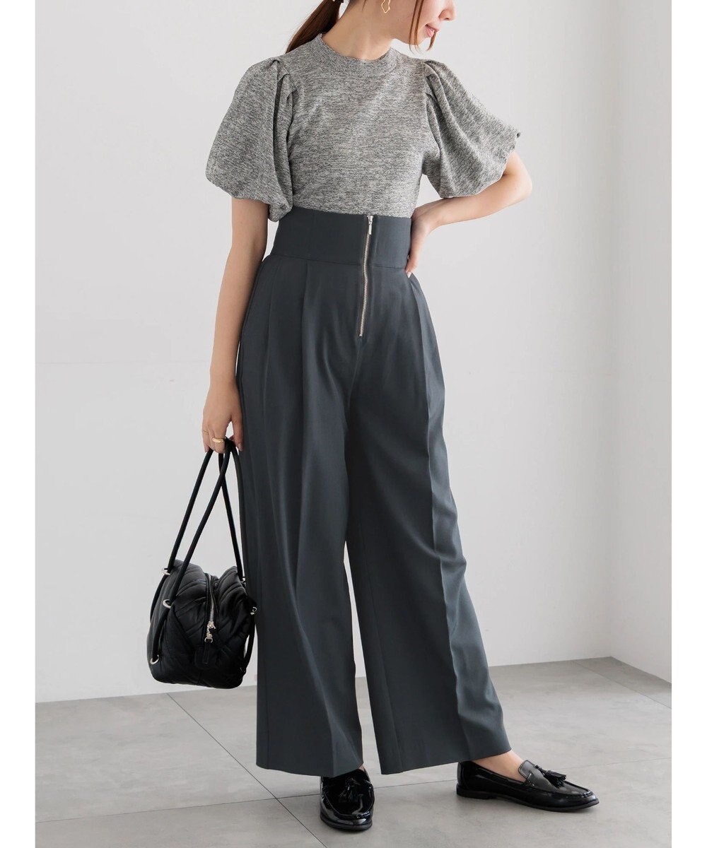 Te chichi ハイウエストフロントジップワイドパンツ《2025Autumn catalog item》 