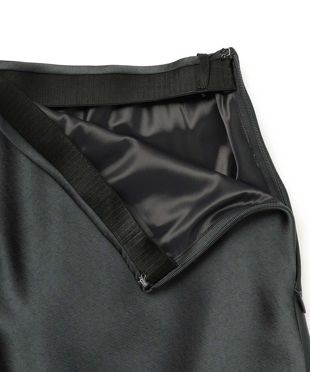 23区 L 【洗える】ヴィンテージサテン Iライン スカート 