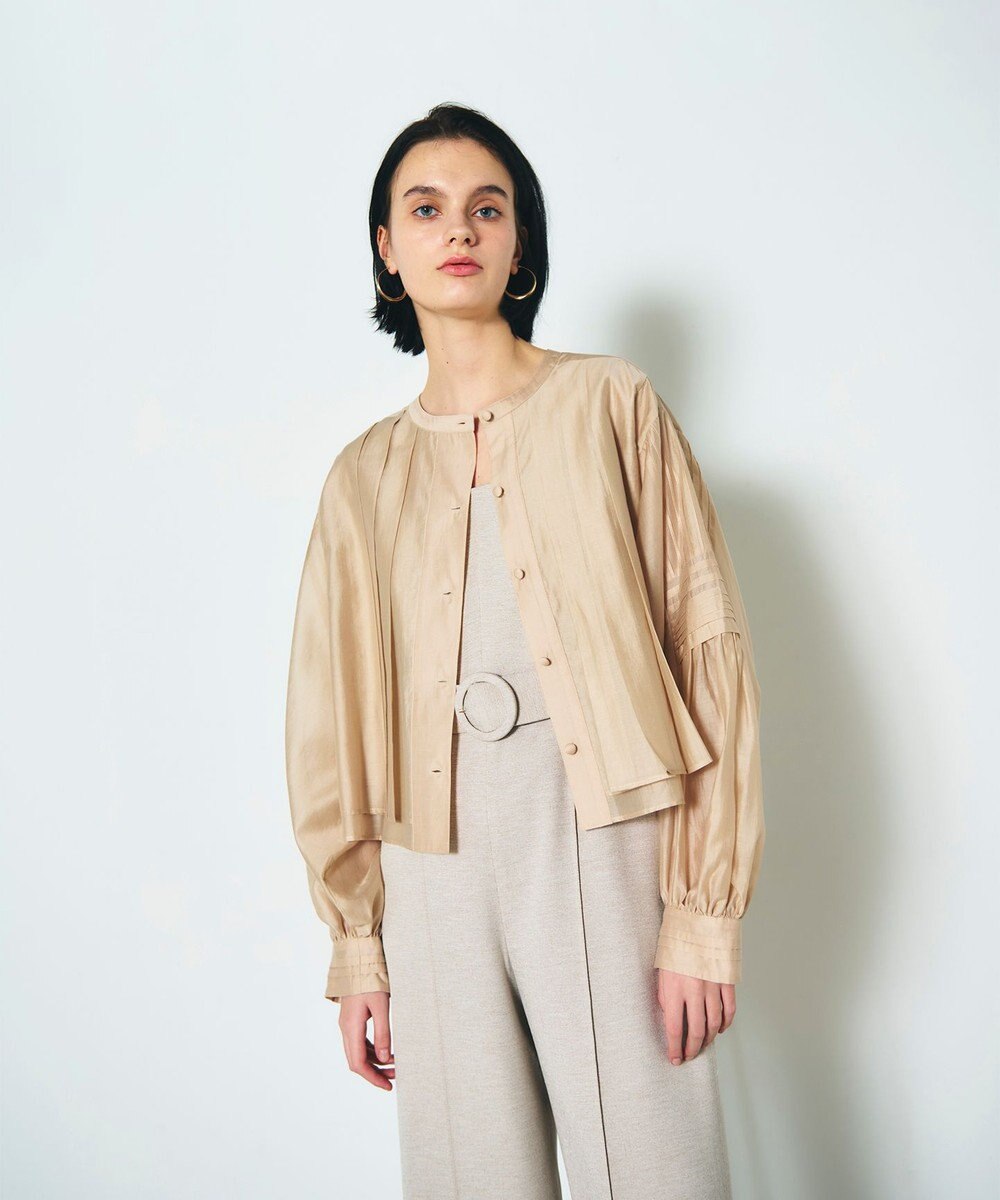 GRACE CONTINENTAL ピンタックショートブラウス 