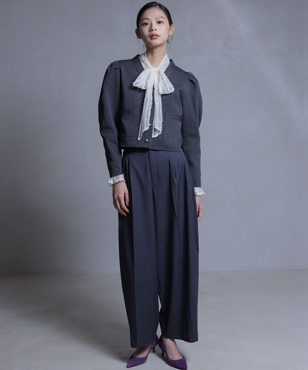 組曲 S 【組曲×setsuko sagittaire】kinakoスポンディッシュ ニットジャケット 