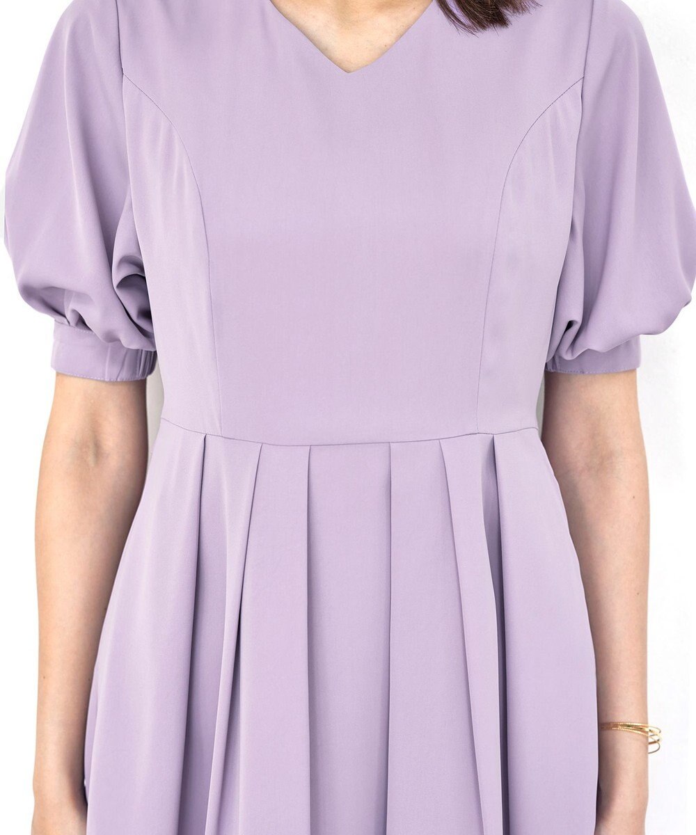 Tiaclasse L 【洗える】パフスリーブワンピース 