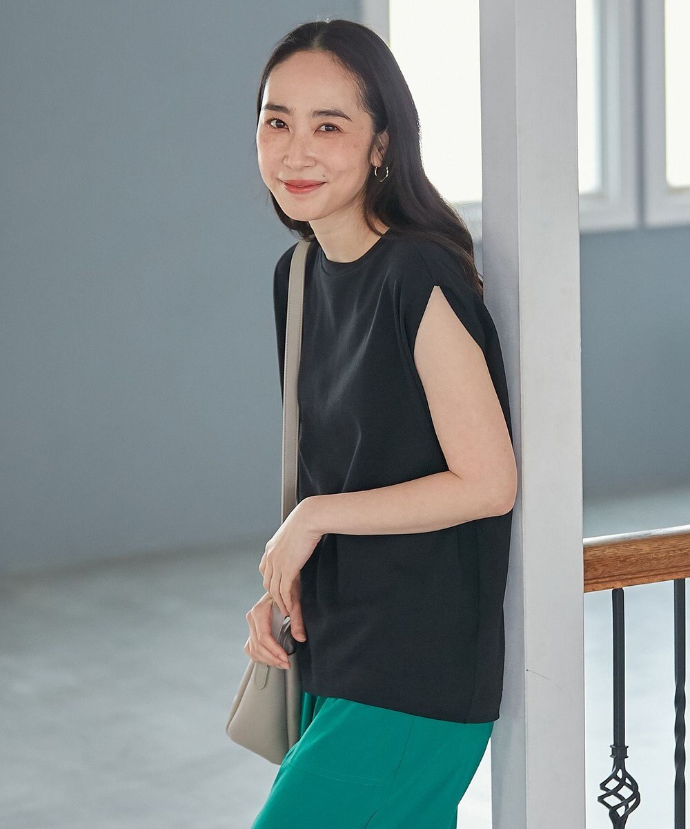 ANY 【接触冷感/UVケア】ビューティベーシックノースリーブタックTシャツ 
