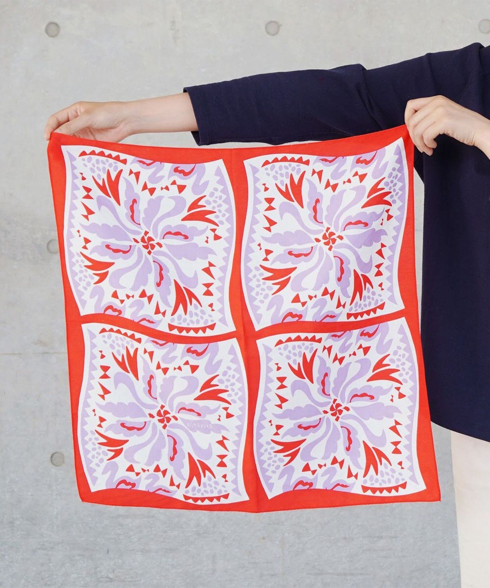 nitorito 【UNISEX】ギフトパッケージ&ステッカー付 白鳥のワルツ_red ハンカチ スカーフ 