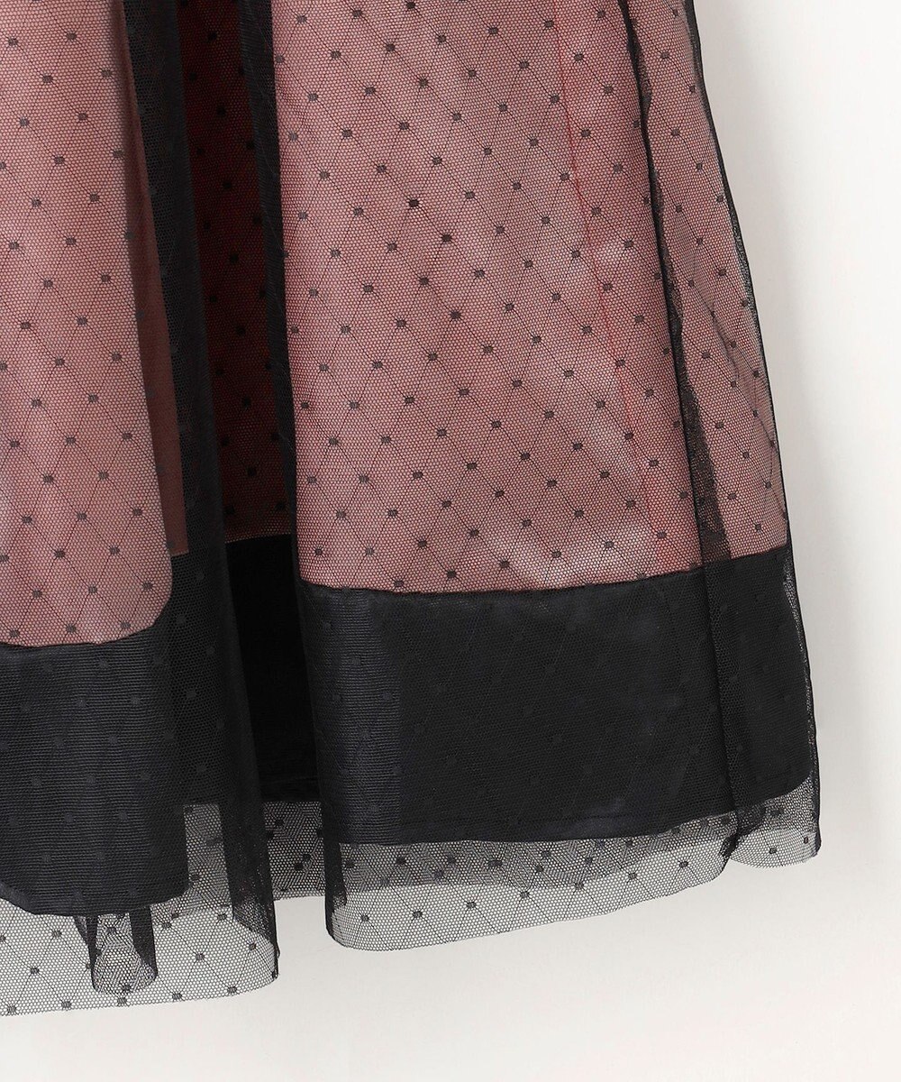 組曲 KIDS 【150-160㎝】チュールドット ドレス 