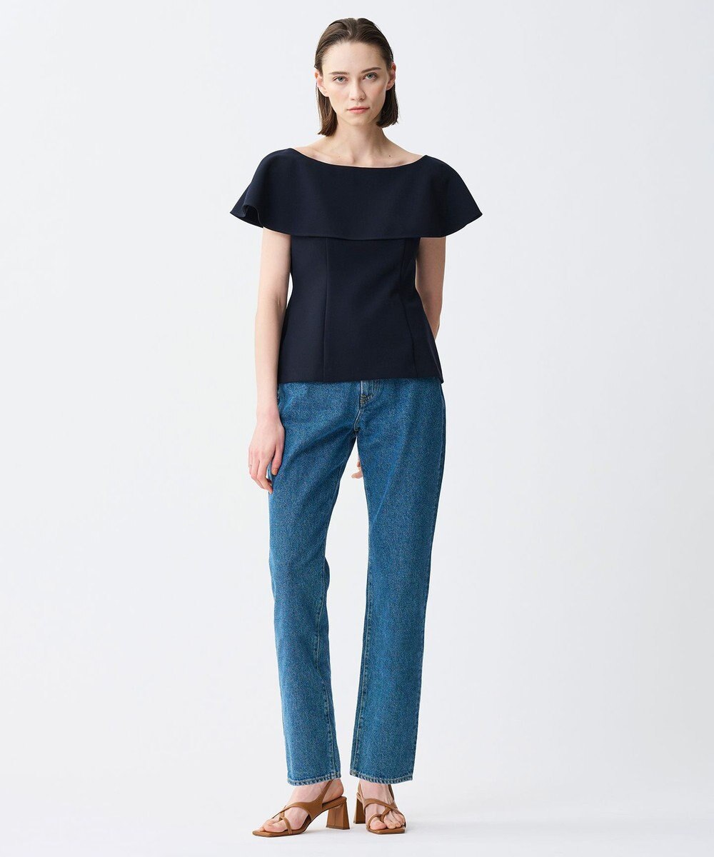 uncrave プルーフダブルクロス ラッフルブラウス 