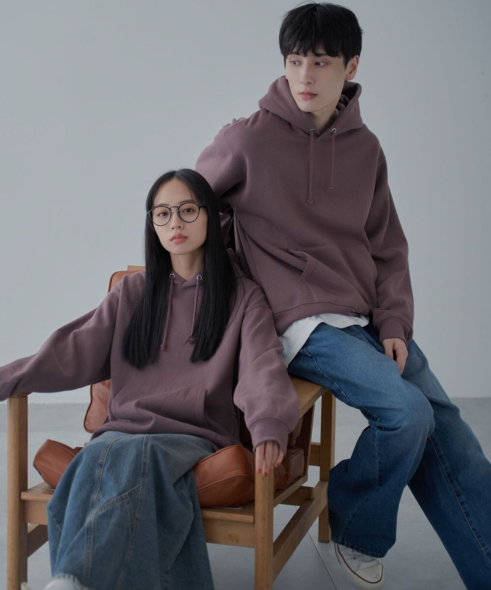 WEGO 【ユニセックス着用ITEM/裏起毛】リラックスフィットスウェットプルパーカー 