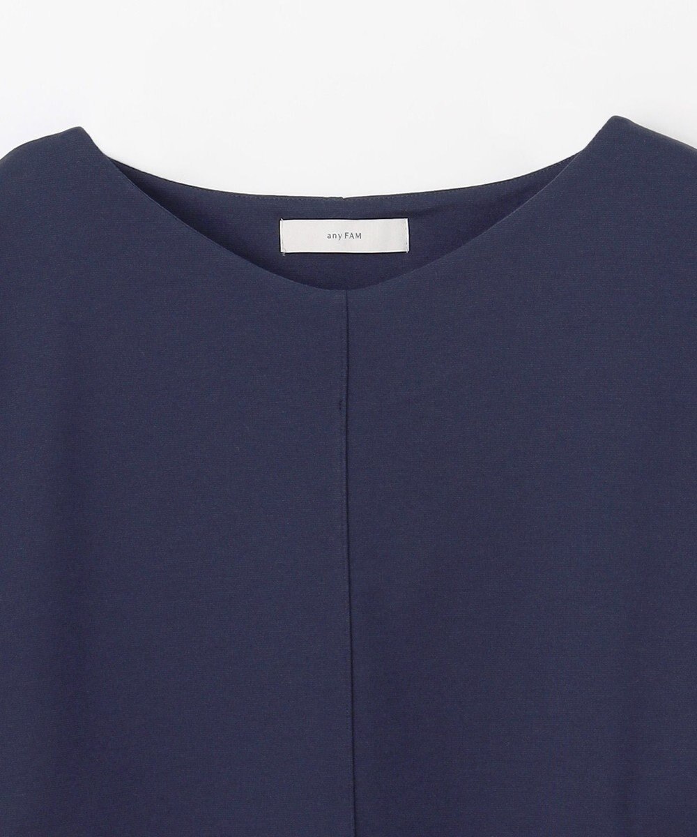 ANY 【洗濯機可】ジョーゼット裏起毛Vネックプルオーバー 