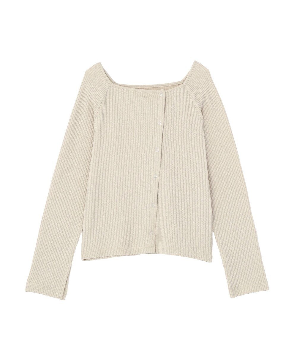 earth music&ecology 【予約】アシメ釦ツイストテレコカットソー 