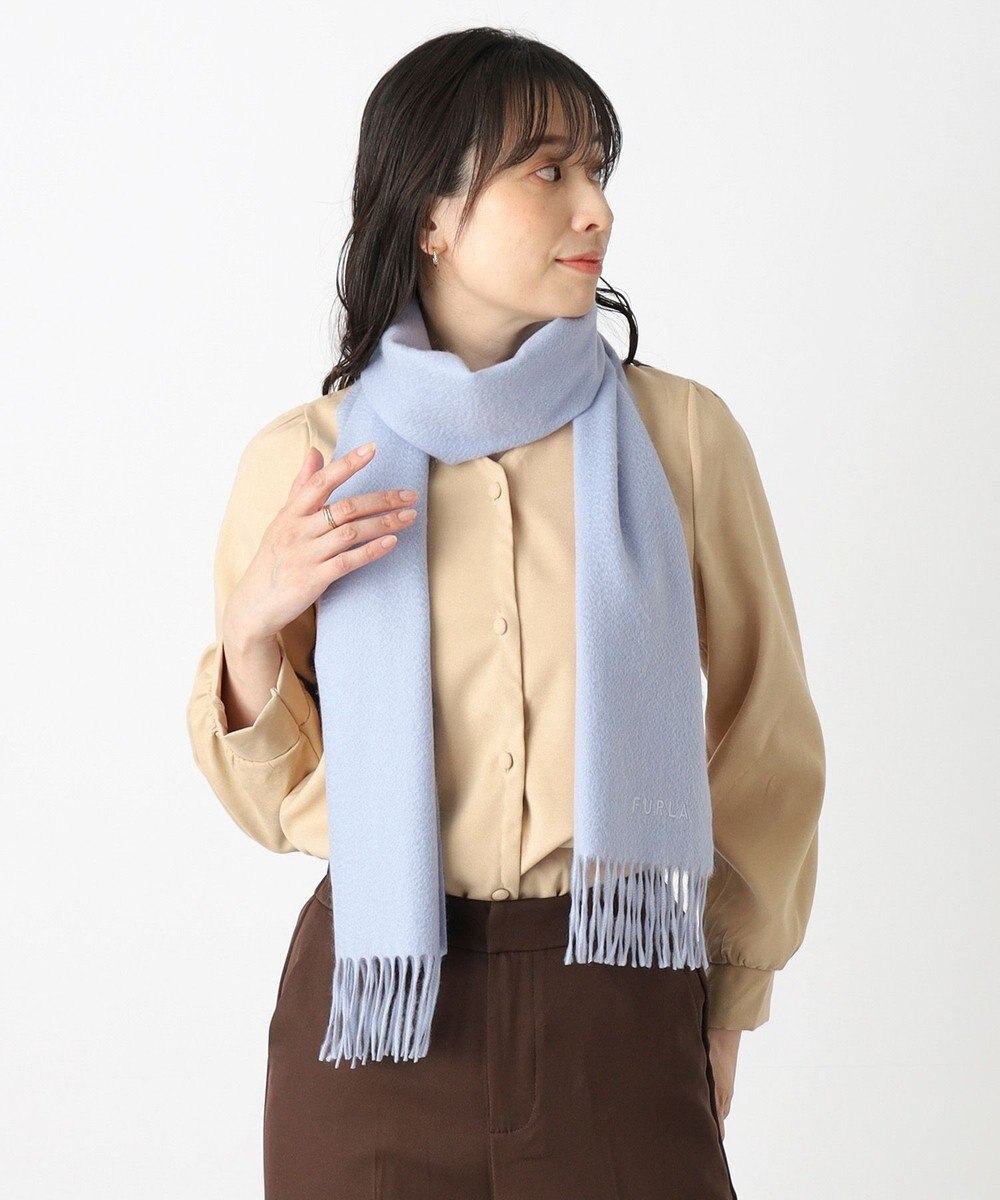 MOONBAT 【洗えるカシミヤ】FURLA カシミヤ100%無地マフラー／幅30cm 