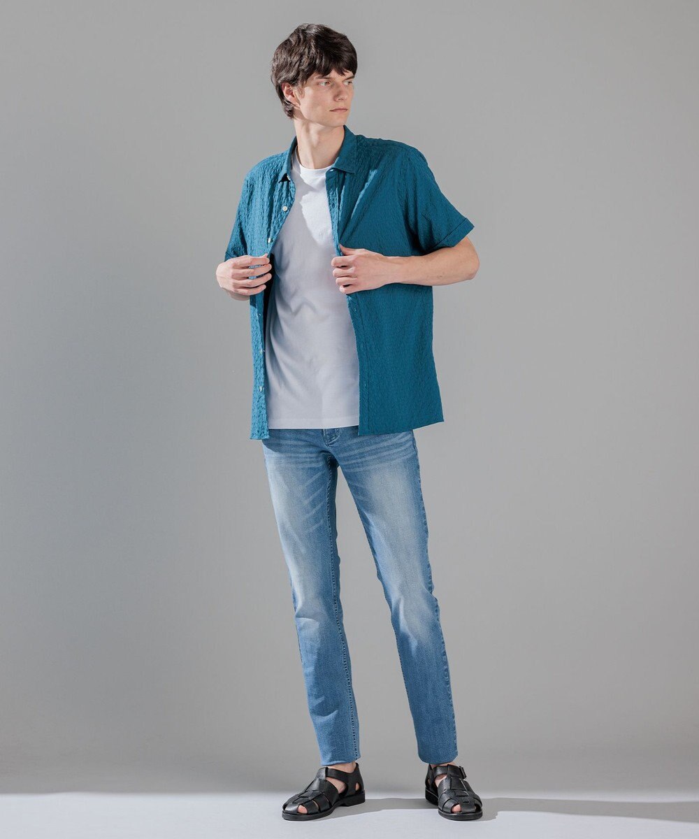 JOSEPH HOMME パターンジャガードストレッチ  /  レギュラーカラー半袖シャツ 