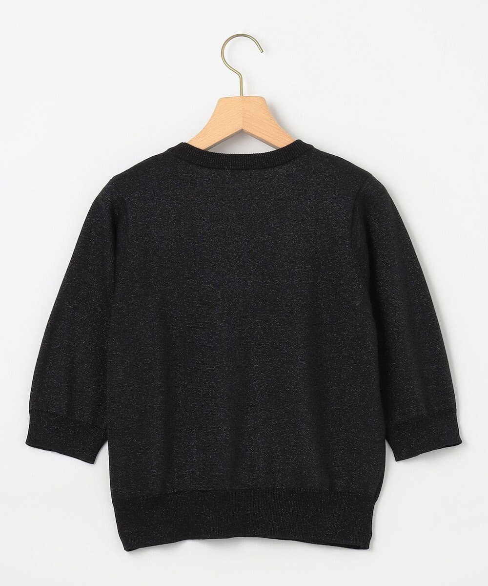 組曲 S 【WEB限定・2SET】5分袖ラメ入りアンサンブルニット 