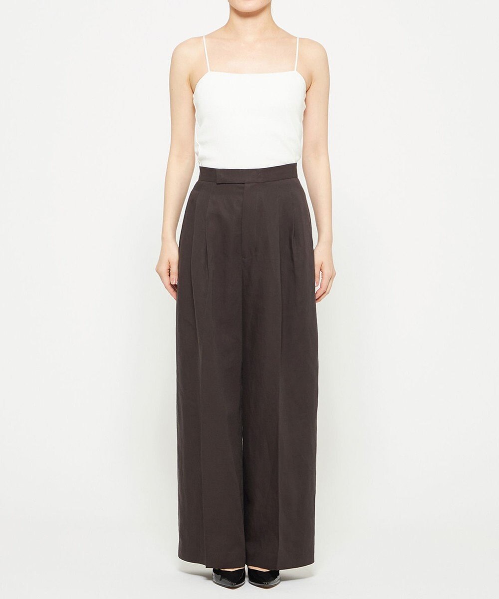 uncrave テンセルライトリネン ワイドパンツ 