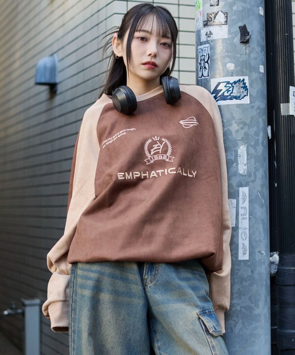 WEGO 【ユニセックス着用ITEM】フェイクスウェードゲームプルオーバー 