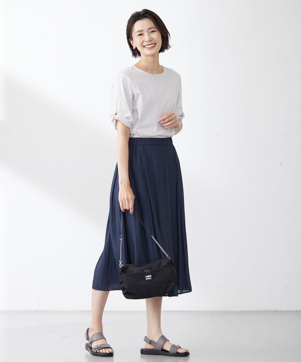 J.PRESS LADIES 【2way】ナイロンギャザー ショルダー バッグ 