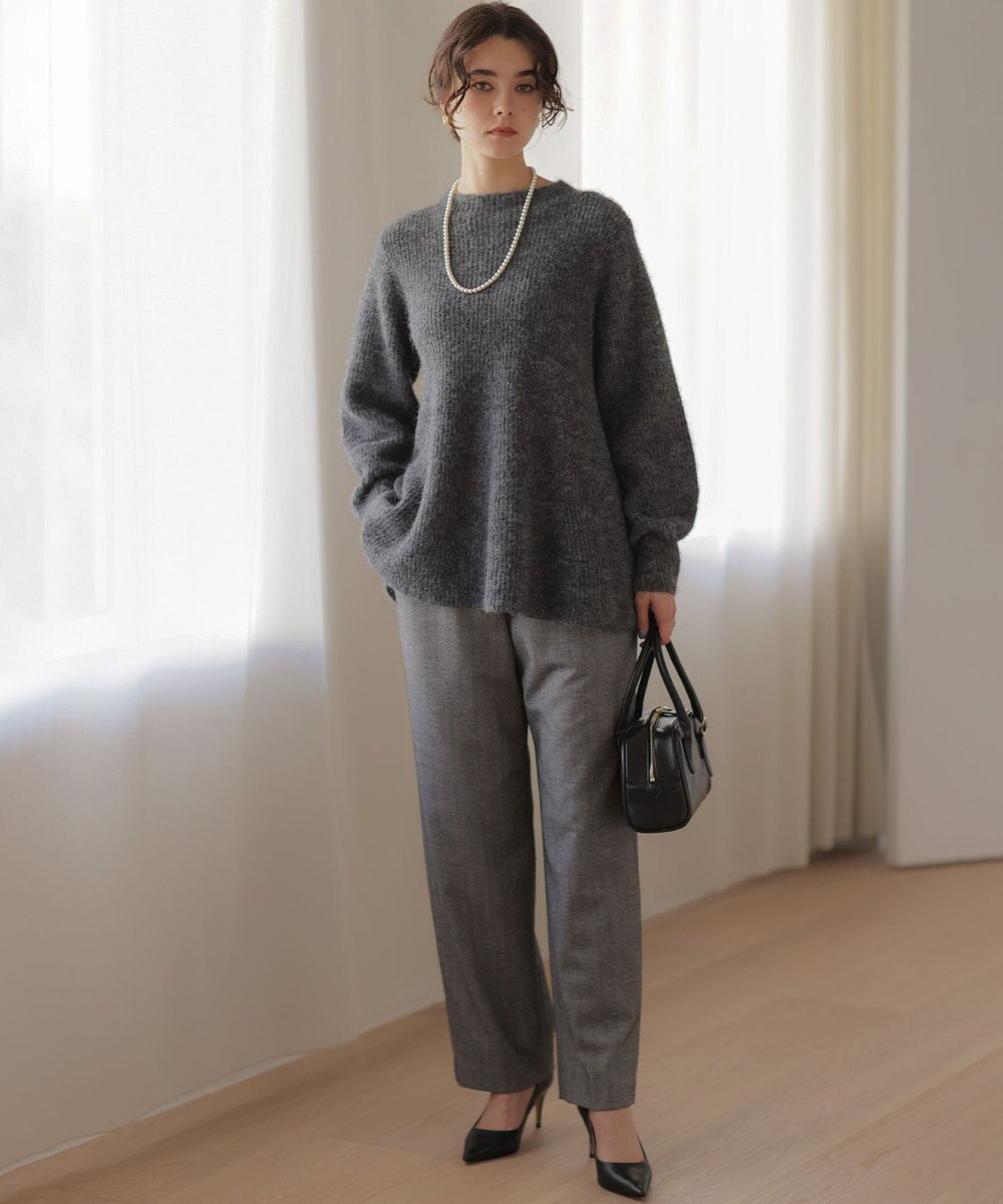 組曲 L へアリーヤーン フレア ニット 