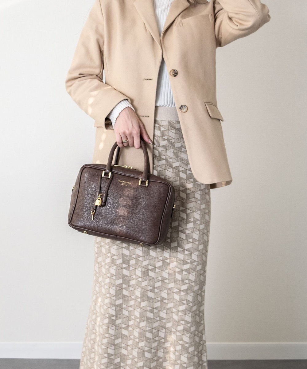 INTER-CHAUSSURES 【CHRISTIAN VILLA】ベーシックレザーハンドバッグ 