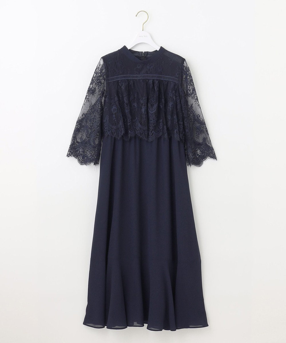 洗える】レーシーケープ ドレス / any SiS S | ファッション通販
