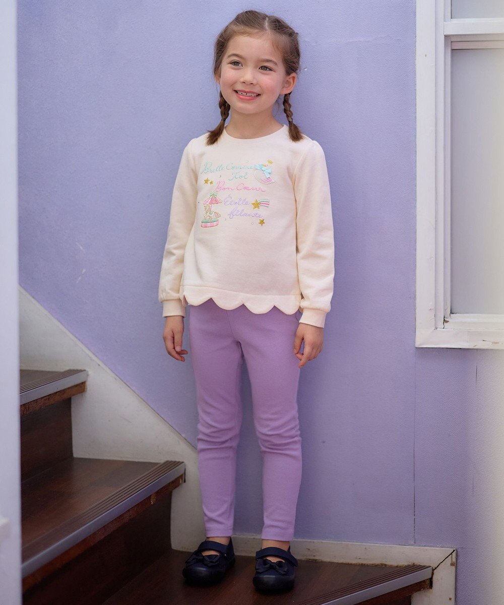 ANY KIDS 裏毛 スカラップ トレーナー 