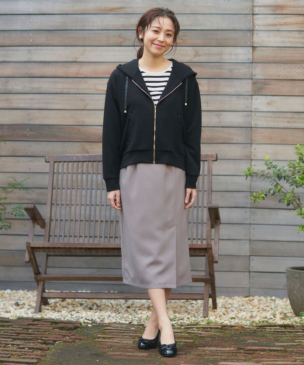 Feroux 【洗える】タックストレート スカート 