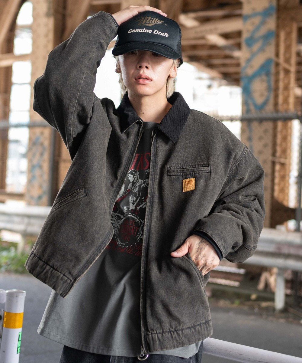 WEGO 【ユニセックス着用ITEM/MLサイズ展開】ワーカーズキルティングZIPジャケット 