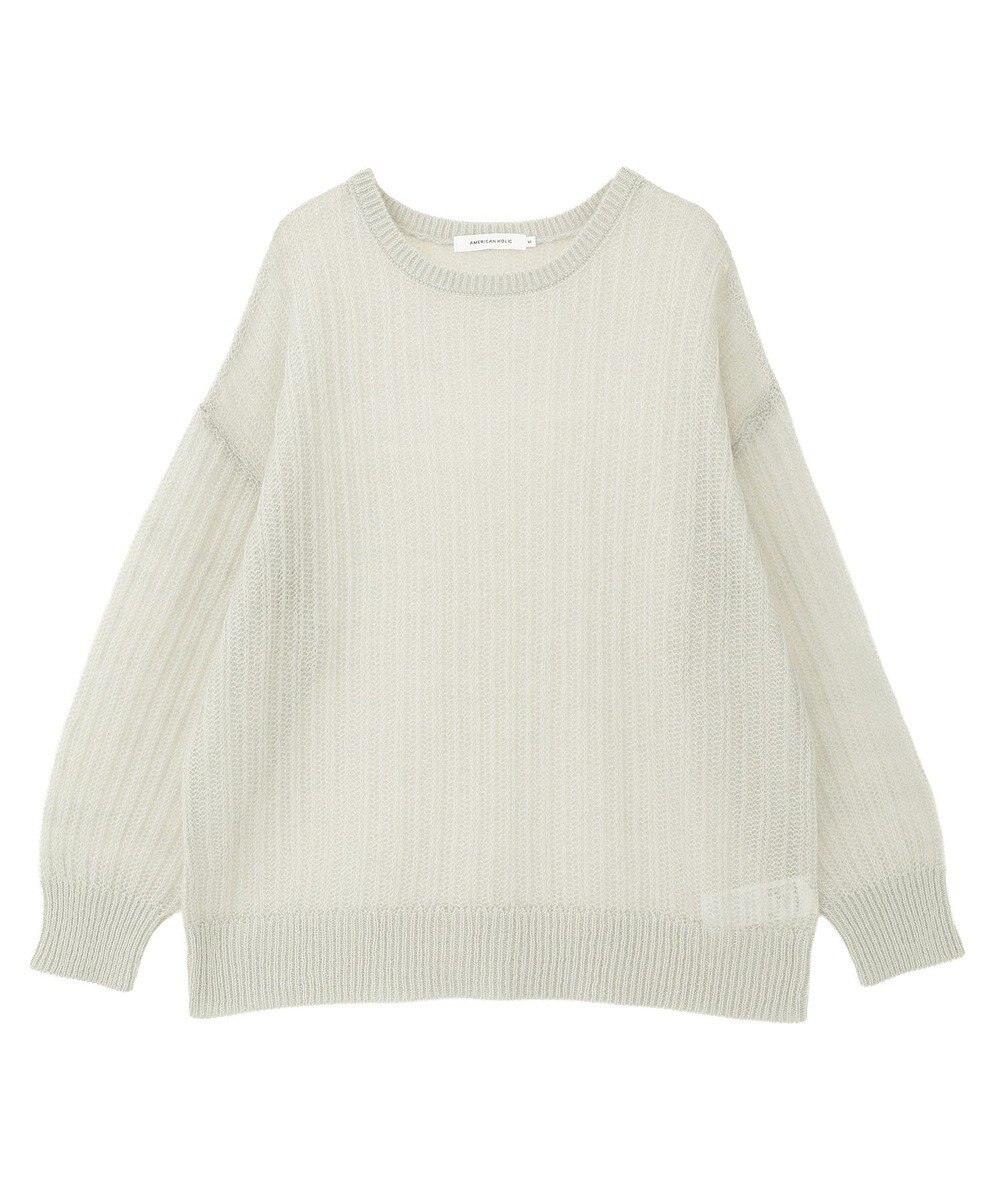 AMERICAN HOLIC モヘアタッチルーズ編みプルオーバー 