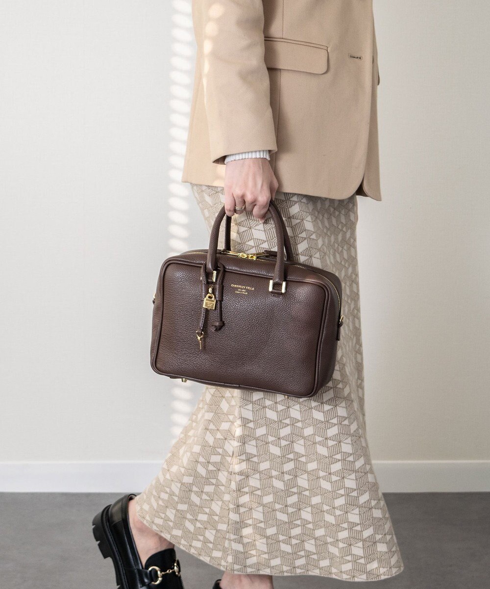 INTER-CHAUSSURES 【CHRISTIAN VILLA】ベーシックレザーハンドバッグ 