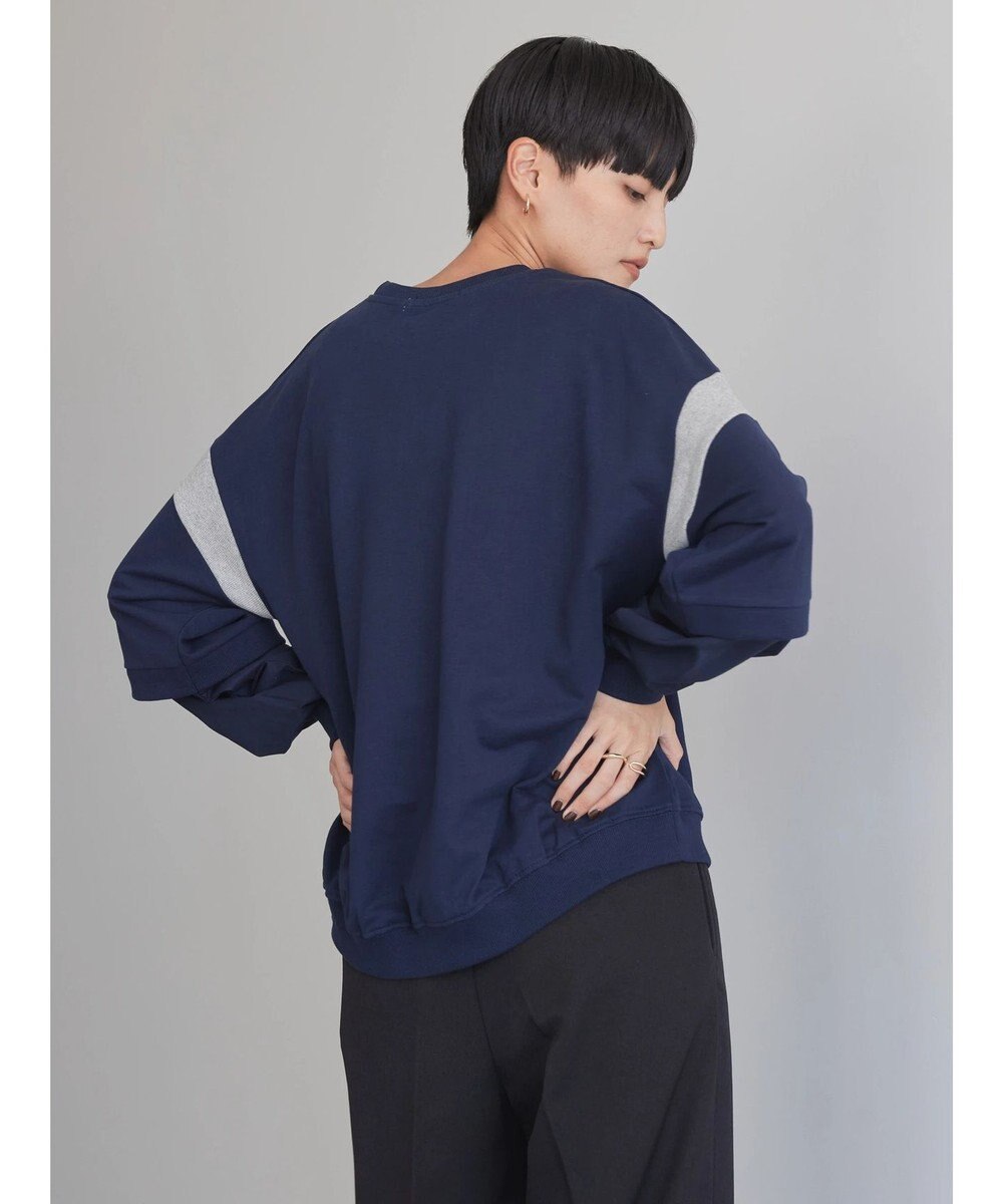 AMERICAN HOLIC 袖異素材ミニ裏毛プルオーバー 