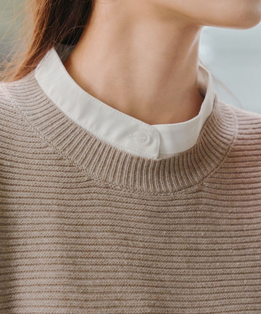 Tiaclasse L 【新色追加・2way・洗える】シャツドッキングニットベスト 