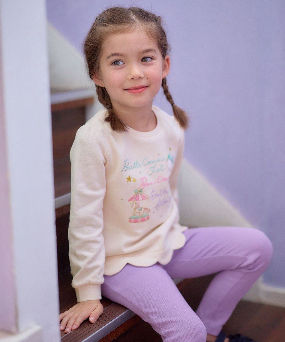 ANY KIDS 裏毛 スカラップ トレーナー 