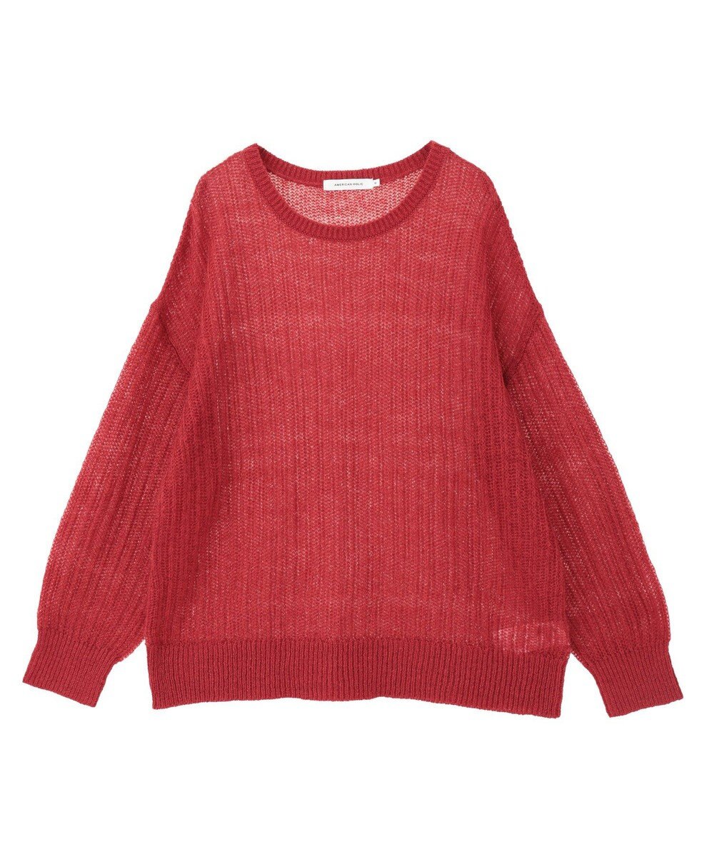 AMERICAN HOLIC モヘアタッチルーズ編みプルオーバー 