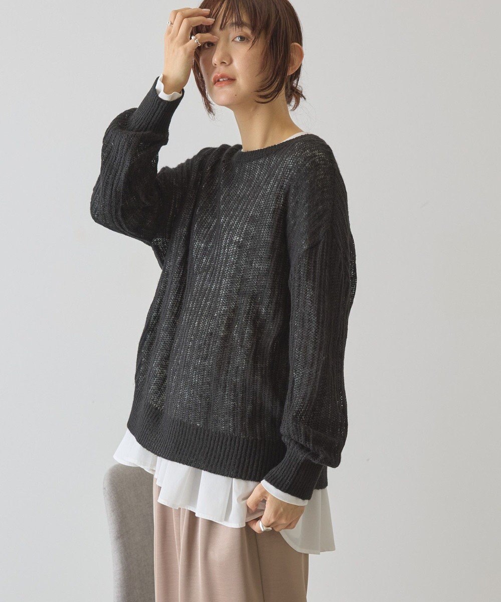 AMERICAN HOLIC モヘアタッチルーズ編みプルオーバー 