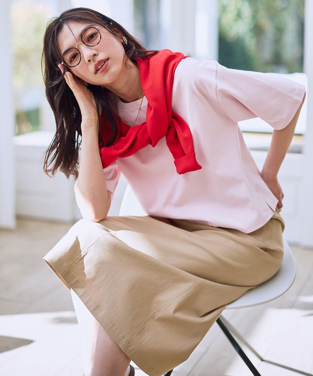 ANY 【Sサイズあり】オーガニックコットンスムース5分袖Tシャツ 