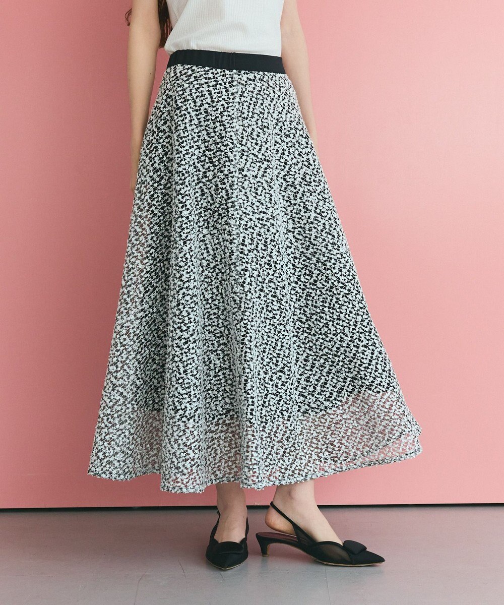 GRACE CONTINENTAL フェザーembドレス 