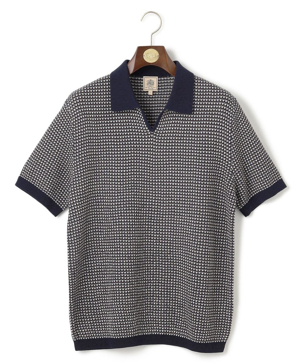 J.PRESS MEN 【HTBRID LINEN】スキッパーニット ポロシャツ 